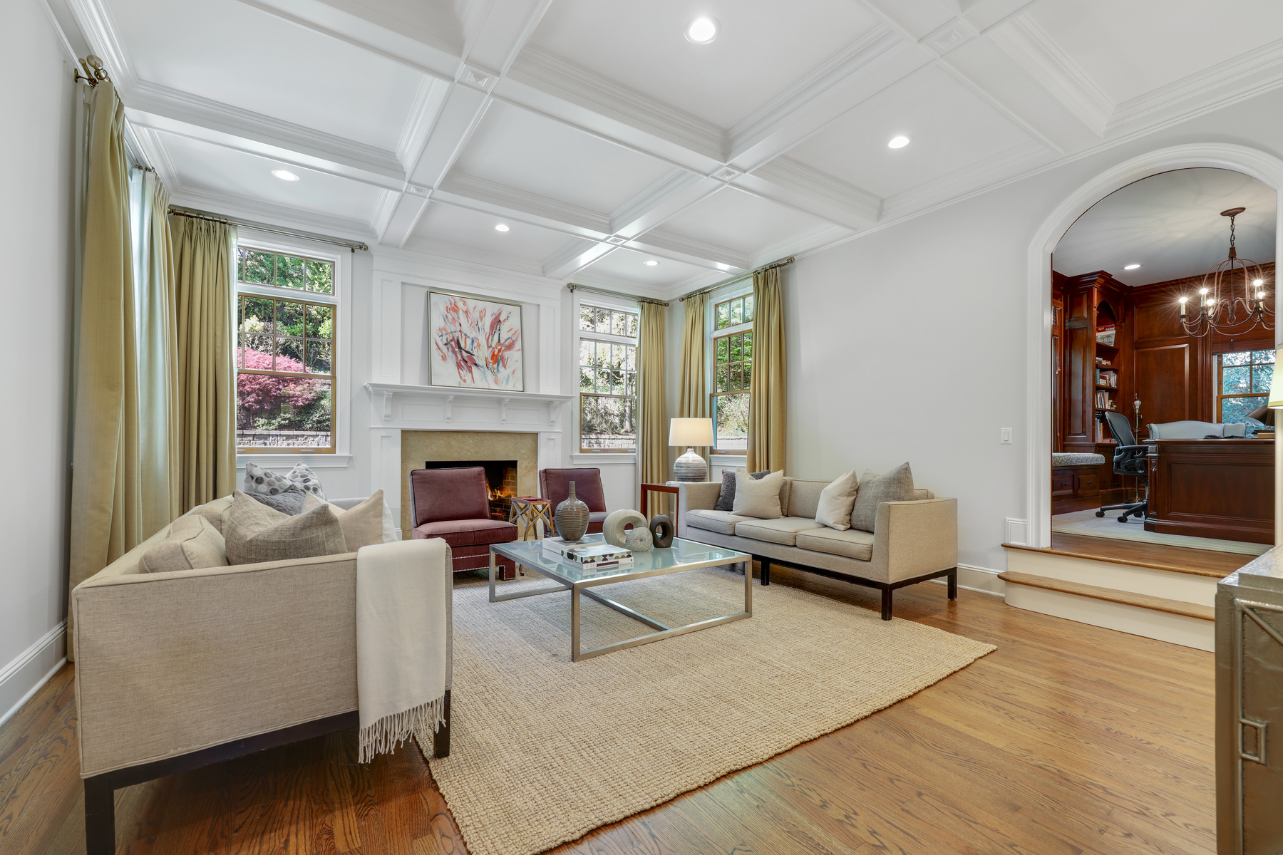 26 Glendale Rd, Summit NJ Family Room to Fireplace